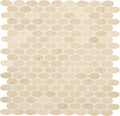 Daltile Marble Oval 12" x 12"-Marble Mosaic-Daltile-Crema Marfil Classico Polished-12" x 12"-State Tile