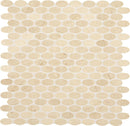 Daltile Marble Oval 12" x 12"-Marble Mosaic-Daltile-Crema Marfil Classico Polished-12" x 12"-State Tile