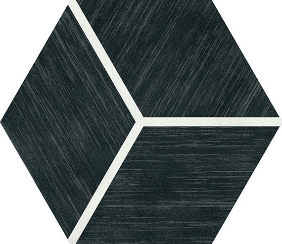 Daltile Bee Hive Medley Cube HEX 8.5" x 10"-Porcelain Tile-Daltile-Cube Negative-8.5" x 10"-State Tile