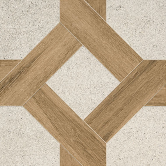 Daltile Museo 24" x 24"-Porcelain Tile-Daltile-Exhibition White Interwoven Trellis-24" x 24"-State Tile