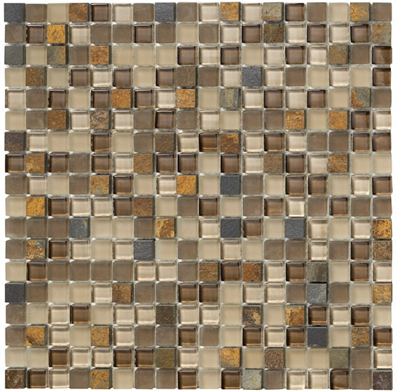 Marazzi Crystal Stone II 12" x 12"-Stone & Glass Mosaic-Marazzi-Terracotta-12" x 12"-State Tile