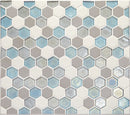 Daltile Coastal Keystones HEX 12" x 12"-Glass Mosaic-Daltile-Mediterranean Mist-12" x 12"-State Tile