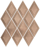 Marazzi GeoMetal Harlequin 2 x 5 11.25" x 13.25"-Metal Mosaic-Marazzi-Bronze-11.25" x 13.25"-State Tile