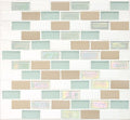 Daltile Coastal Keystones 2 x 1 12" x 13"-Glass Mosaic-Daltile-Trade Wind-12" x 13"-State Tile
