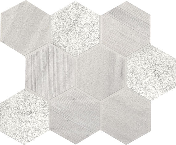 Marazzi Haven Point Hexagon Mosaic 11.75" x 11.75"-Natural Stone Mosaic-Marazzi-Candid Heather-11.75" x 11.75"-State Tile