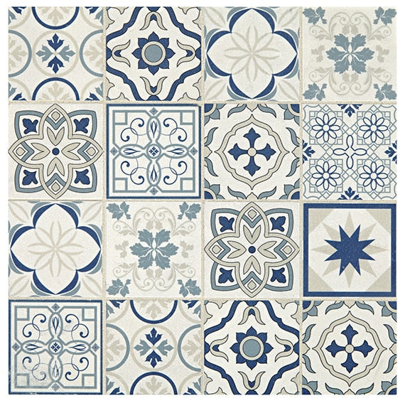 Daltile Sublimity Encaustic 11" x 11"-Natural Stone Mosaic-Daltile-Mindful Sequence-11" x 11"-State Tile
