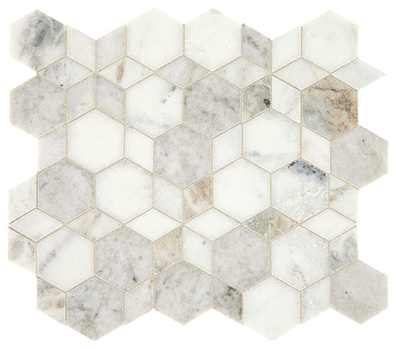 Daltile Sublimity 11" x 12"-Natural Stone Mosaic-Daltile-Daphne White-11" x 12"-State Tile