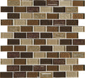 Daltile Crystal Shores 1 x 2 12" x 13"-Glass Mosaic-Daltile-Copper Coast-12" x 13"-State Tile