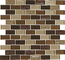 Daltile Crystal Shores 1 x 2 12" x 13"-Glass Mosaic-Daltile-Copper Coast-12" x 13"-State Tile