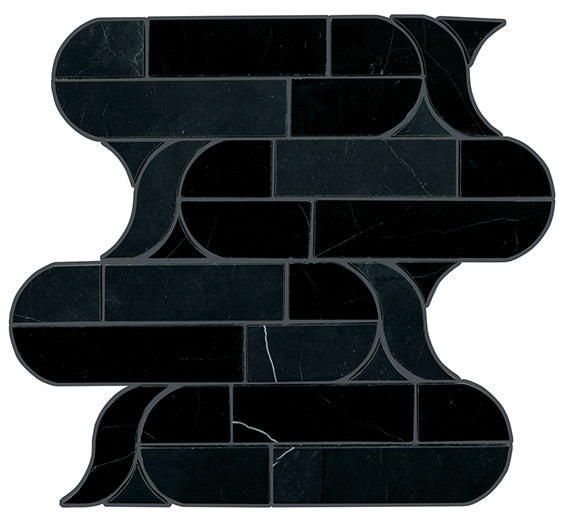 Daltile Pietra Divina 11" x 12"-Natural Stone Mosaic-Daltile-Nero Marquina-11" x 12"-State Tile