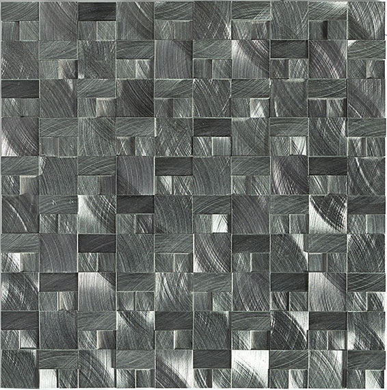 Daltile Structure 3D Block 11.8" x 11.8"-Metal Mosaic-Daltile-Gunmetal-11.8" x 11.8"-State Tile