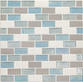 Daltile Coastal Keystones 2 x 1 12" x 13"-Glass Mosaic-Daltile-Mediterranean Mist-12" x 13"-State Tile