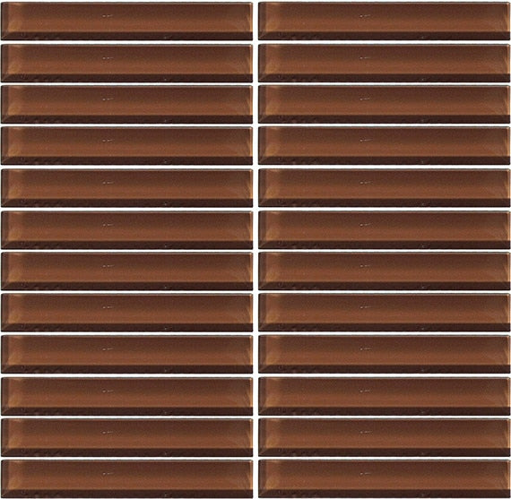 Daltile Color Wave Classic Color 1 x 6 12" x 12"-Glass Mosaic-Daltile-Root Beer-12" x 12"-State Tile