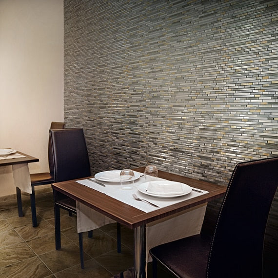 Marazzi Crystal Stone II Random Linear 12" x 12"-Stone & Glass Mosaic-Marazzi-State Tile