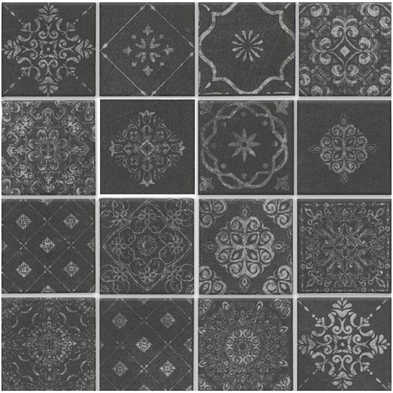 Marazzi Moroccan Concrete 12" x 12"-Porcelain Mosaic-Marazzi-Aziza Charcoal-12" x 12"-State Tile