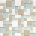 Daltile Coastal Keystones Block Random 12" x 12"-Glass Mosaic-Daltile-Trade Wind-12" x 12"-State Tile