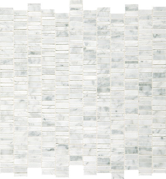 Daltile Marble Modern Linear 12" x 12"-Marble Mosaic-Daltile-Carrara White Polished-12" x 12"-State Tile