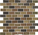 Daltile Crystal Shores 1 x 2 12" x 13"-Glass Mosaic-Daltile-Aurelian Seas-12" x 13"-State Tile