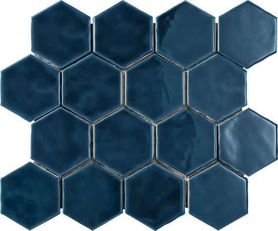 Marazzi Artistic Reflections 3" Hex 11.82" x 14.19"-Ceramic Mosaic-Marazzi-Twilight-11.82" x 14.19"-State Tile