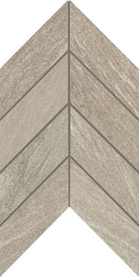 American Olean Montesano Chevron 7.44" x 14.44"-Porcelain Mosaic-American Olean-Medium Gray-7.44" x 14.44"-State Tile