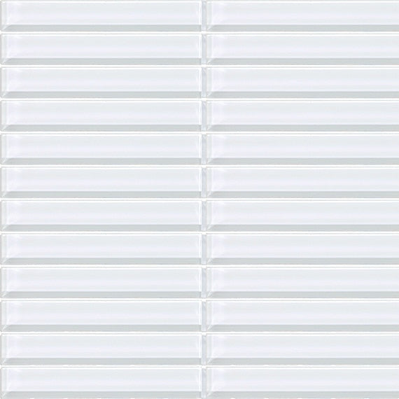 Daltile Color Wave Classic Color 1 x 6 12" x 12"-Glass Mosaic-Daltile-Ice White-12" x 12"-State Tile