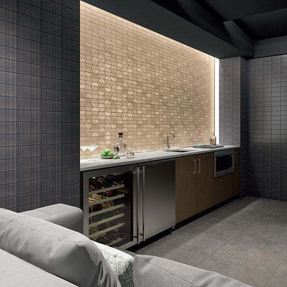 Daltile Industrial Metals 10" x 13"-Metal Mosaic-Daltile-State Tile