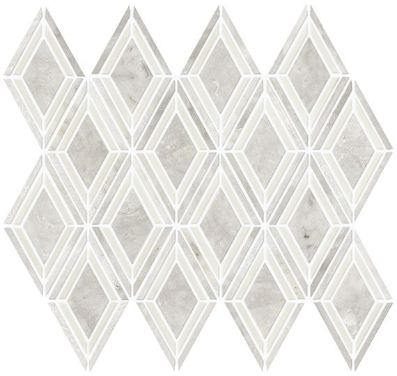 Daltile Decorative Accents 11.5" x 12"-Natural Stone Mosaic-Daltile-Argyle Blend White-11.5" x 12"-State Tile