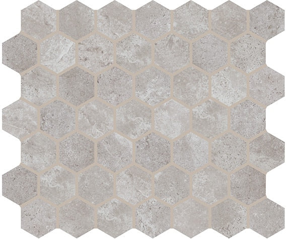 American Olean Rochester Hexagon 10.25" x 11.38"-Porcelain Mosaic-American Olean-Gray-10.25" x 11.38"-State Tile