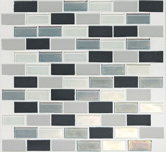 Daltile Coastal Keystones 2 x 1 12" x 13"-Glass Mosaic-Daltile-Tropical Thunder-12" x 13"-State Tile