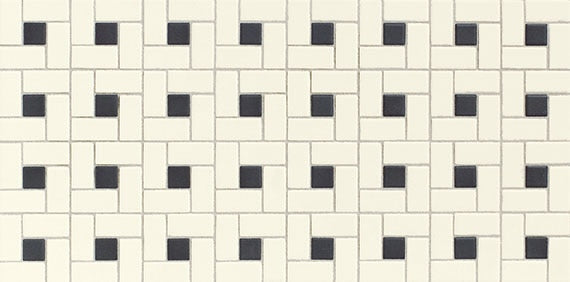 Daltile Keystones Windmill 1 x 2 12" x 24"-Porcelain Mosaic-Daltile-Biscuit | Black Dot-12" x 24"-State Tile