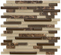 Marazzi Crystal Stone II Random Linear 12" x 12"-Stone & Glass Mosaic-Marazzi-Espresso-12" x 12"-State Tile