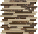 Marazzi Crystal Stone II Random Linear 12" x 12"-Stone & Glass Mosaic-Marazzi-Espresso-12" x 12"-State Tile