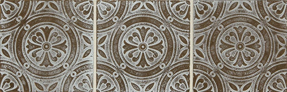 Daltile Vintage Metals 4" x 4"-Metal Tile-Daltile-Whitewash Classic Bronze Rosette-4" x 4"-State Tile