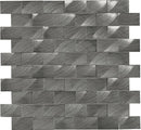 Daltile Structure 3D Brick Joint 11.8" x 11.8"-Metal Mosaic-Daltile-Gunmetal-11.8" x 11.8"-State Tile