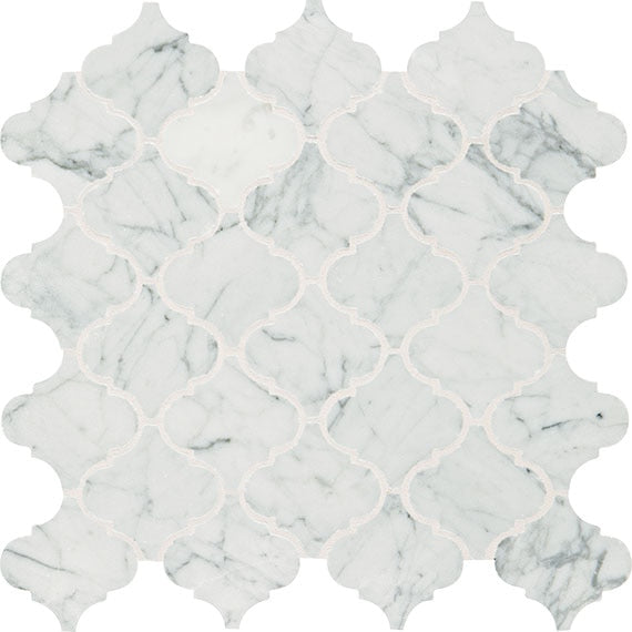Daltile Marble 13.38" x 13.75"-Marble Mosaic-Daltile-Carrara White Polished-13.38" x 13.75"-State Tile