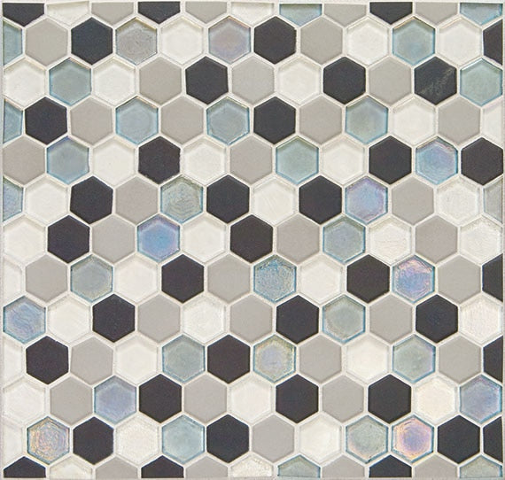 Daltile Coastal Keystones HEX 12" x 12"-Glass Mosaic-Daltile-Tropical Thunder-12" x 12"-State Tile