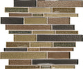 Daltile Crystal Shores Linear 12" x 14"-Glass Mosaic-Daltile-Aurelian Seas-12" x 14"-State Tile