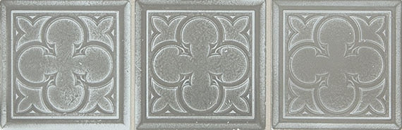Daltile Vintage Metals 4" x 4"-Metal Tile-Daltile-Whitewash Titanium Clover-4" x 4"-State Tile