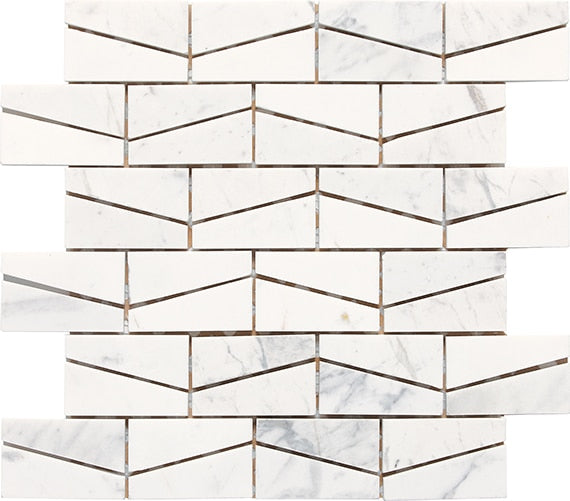 Daltile Stone a la Mod 12" x 13.38"-Natural Stone Mosaic-Daltile-Contempo White-12" x 13.38"-State Tile