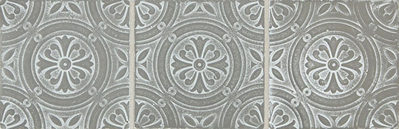 Daltile Vintage Metals 4" x 4"-Metal Tile-Daltile-Whitewash Titanium Rosette-4" x 4"-State Tile
