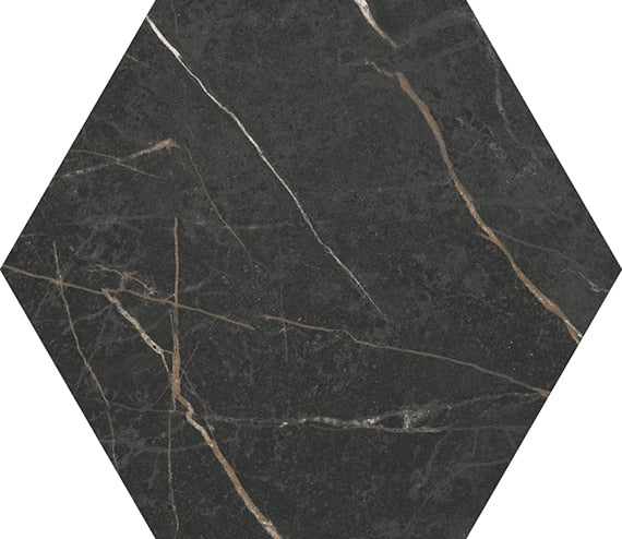 Daltile Perpetuo Hex 8" x 8"-Porcelain Mosaic-Daltile-Infinite Black-8" x 8"-State Tile