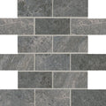 American Olean Laurel Heights 2 x 4 12" x 12"-Porcelain Mosaic-American Olean-Charcoal Crest-12" x 12"-State Tile