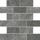 American Olean Laurel Heights 2 x 4 12" x 12"-Porcelain Mosaic-American Olean-Charcoal Crest-12" x 12"-State Tile