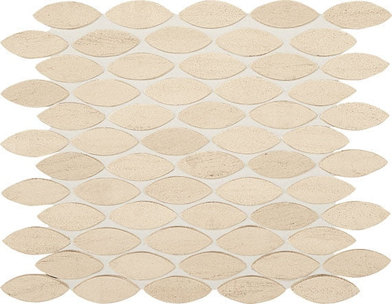 Marazzi Haven Point Leaf Mosaic 10.25" x 13.25"-Natural Stone Mosaic-Marazzi-Honest Greige-10.25" x 13.25"-State Tile