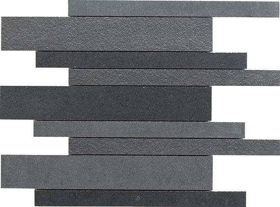 Daltile Unity Modern Liner 12" x 12"-Porcelain Mosaic-Daltile-Nero-12" x 12"-State Tile