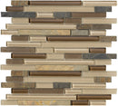 Marazzi Crystal Stone II Random Linear 12" x 12"-Stone & Glass Mosaic-Marazzi-Terracotta-12" x 12"-State Tile