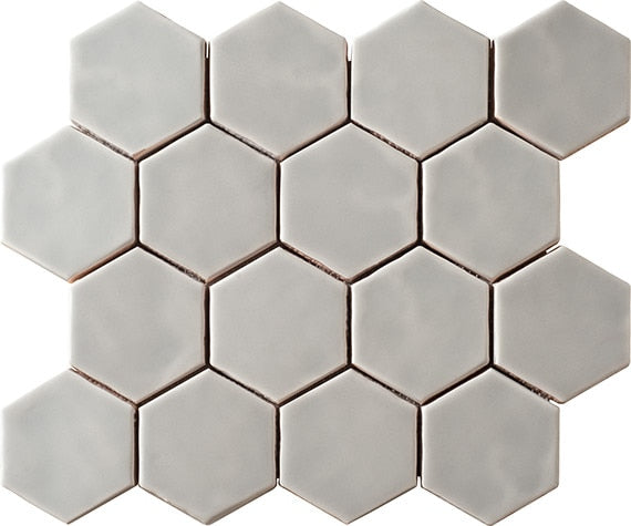 Marazzi Artistic Reflections 3" Hex 11.82" x 14.19"-Ceramic Mosaic-Marazzi-Matte Rain-11.82" x 14.19"-State Tile