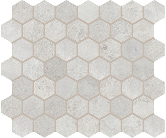 American Olean Rochester Hexagon 10.25" x 11.38"-Porcelain Mosaic-American Olean-White-10.25" x 11.38"-State Tile