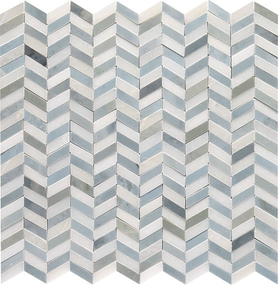 American Olean Candora 11.81" x 12"-Natural Stone Mosaic-American Olean-White & Blue Blend-11.81" x 12"-State Tile