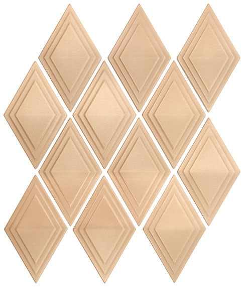 Marazzi GeoMetal Harlequin 2 x 5 11.25" x 13.25"-Metal Mosaic-Marazzi-Champagne Gold-11.25" x 13.25"-State Tile